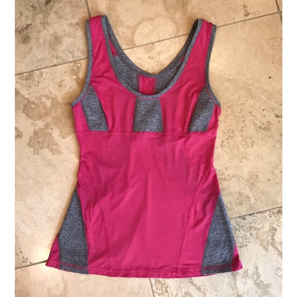 Lululemon women's pink grey tank top 6